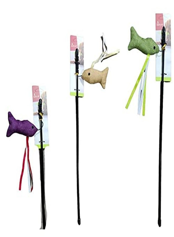 Pet Believe Pet Cat Feather Spring Stick Teaser Kitten Interactive Bell Rod Wand Playing Toy -1 Piece (Color May Vary) - Image 5
